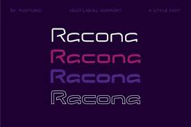 Пример шрифта Racona